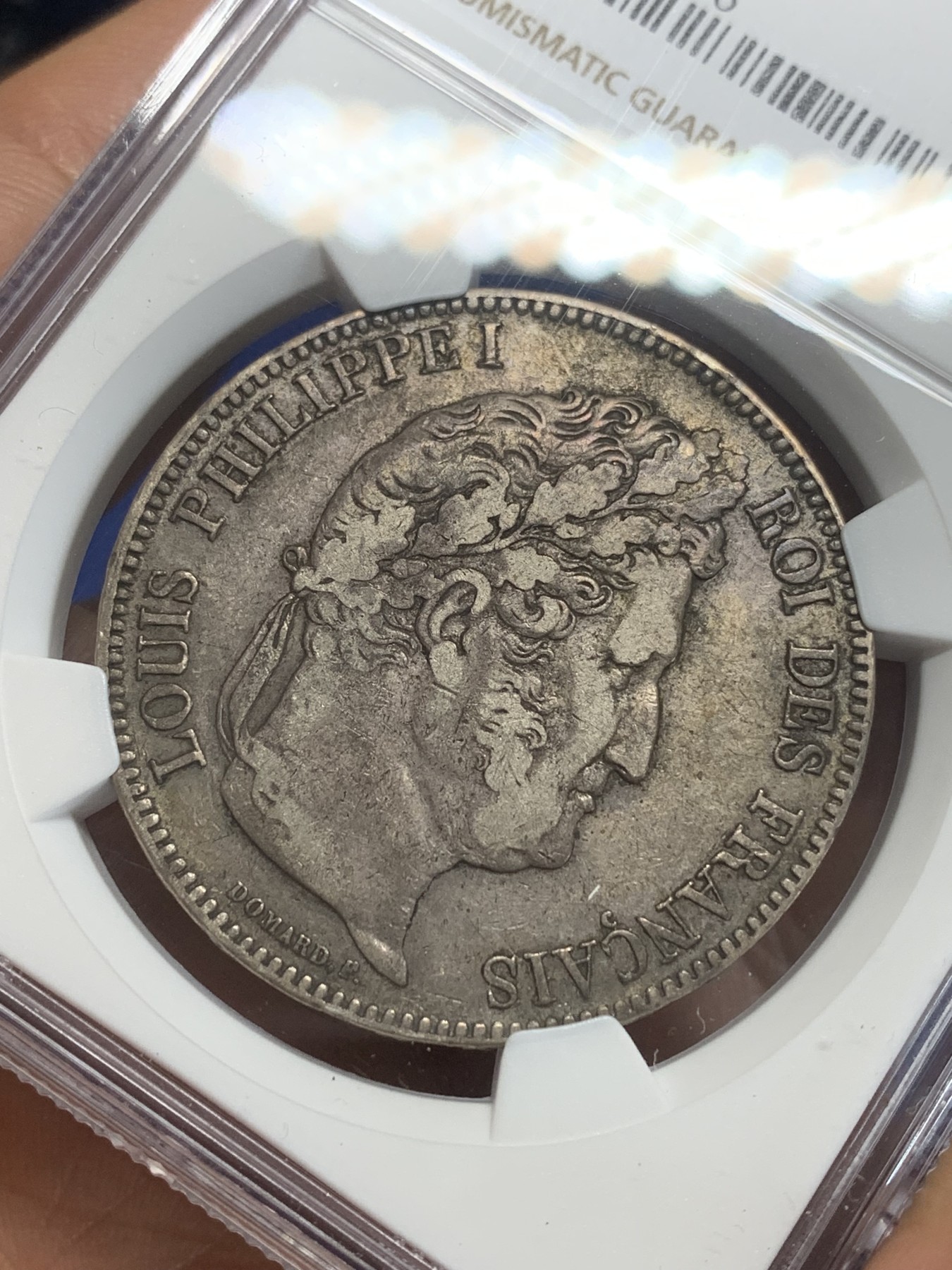 《竞宝斋》第209场-周日，周一 2场 (全场包邮) NGC-VF30 法国1843年 菲利普一世 5法郎大银币