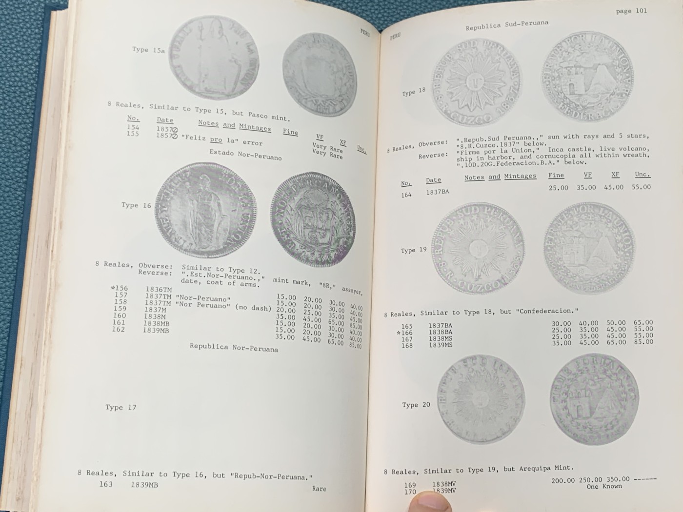 《竞宝斋》第209场-周日，周一 2场 (全场包邮) 新世界8里亚尔和比索目录(第一版布面精装) 141页