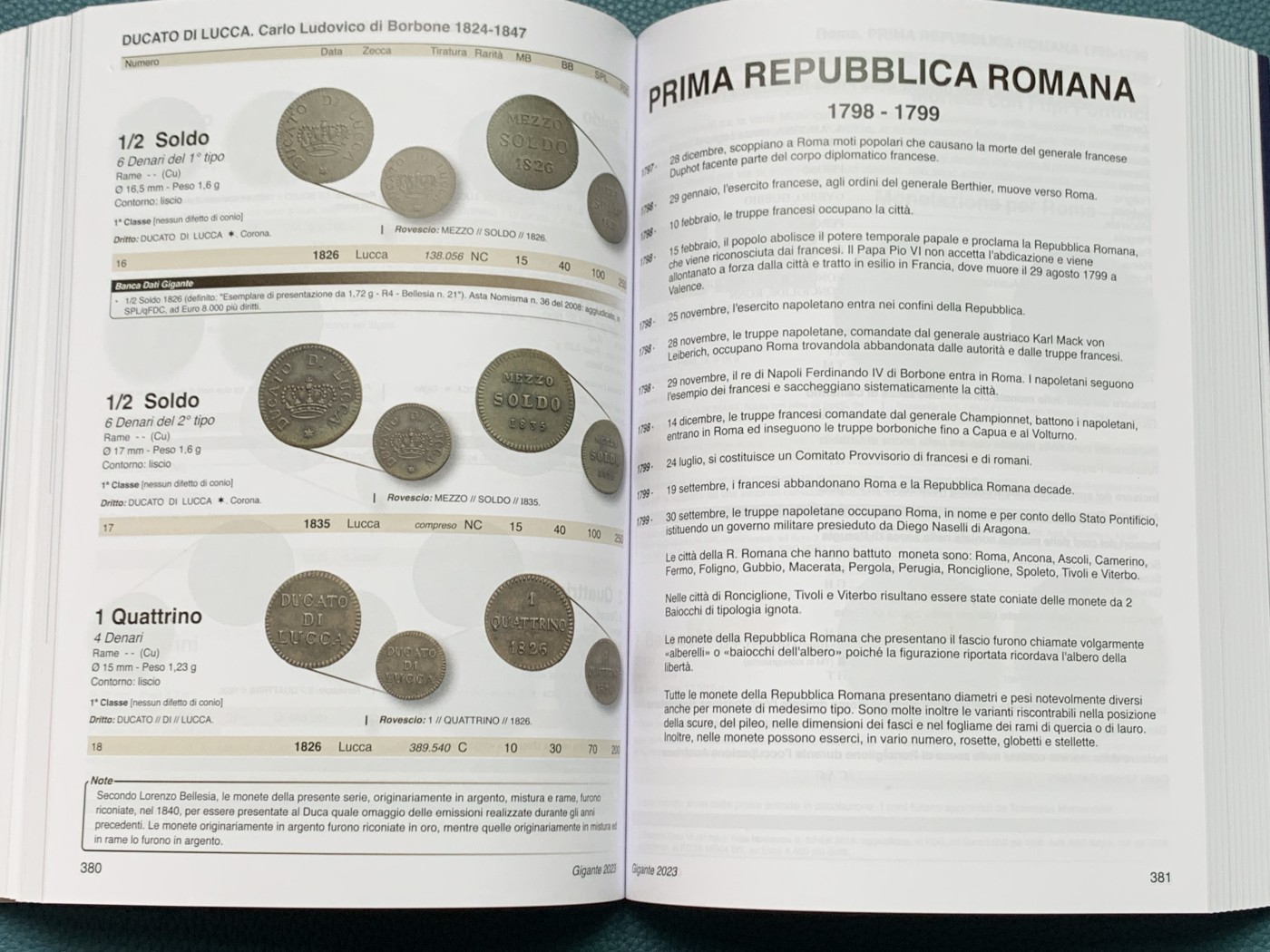 《竞宝斋》第209场-周日，周一 2场 (全场包邮) 意大利GIGANTE目录2023年新版本，意系钱币玩家必备之宝典，内容非常丰富参考价值极高