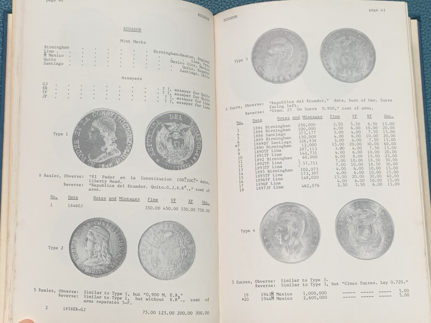 《竞宝斋》第209场-周日，周一 2场 (全场包邮) 新世界8里亚尔和比索目录(第一版布面精装) 141页