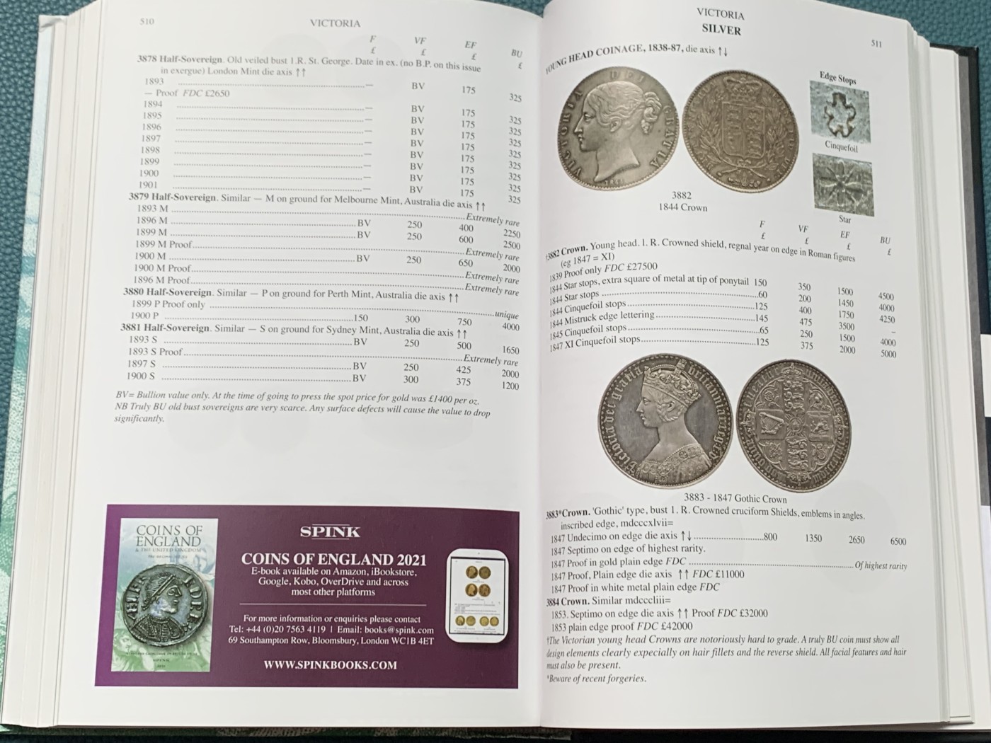 《竞宝斋》第209场-周日，周一 2场 (全场包邮) SPINK英格兰与联合王国标准硬币目录(2021版) 606页超厚