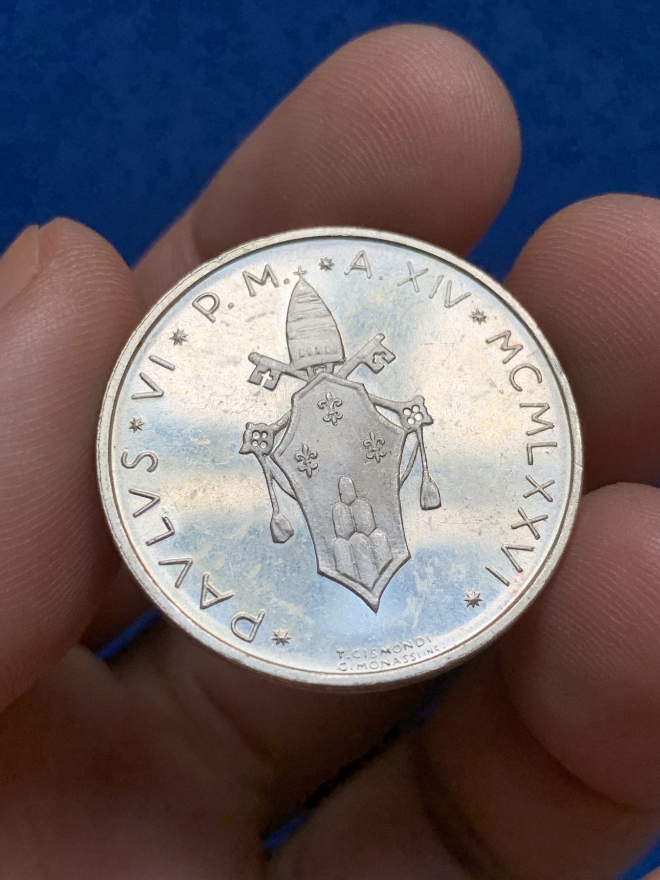 《竞宝斋》第209场-周日，周一 2场 (全场包邮) 卷拆品相 圣马力诺赎罪/葡萄 500里拉银币 1对