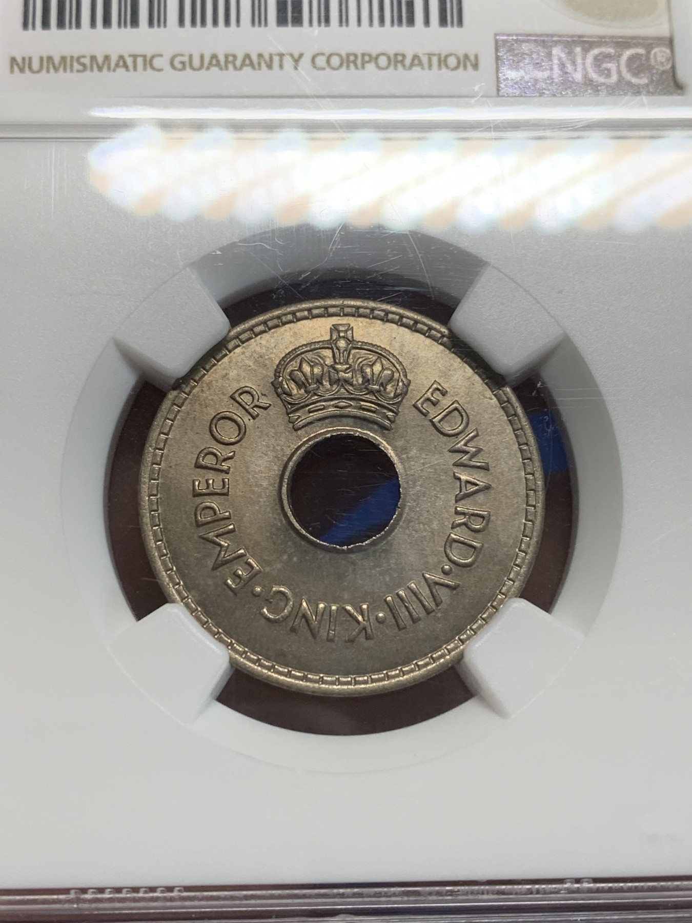 《竞宝斋》第209场-周日，周一 2场 (全场包邮) NGC-MS64 英属斐济 1936年爱德华八世1便士