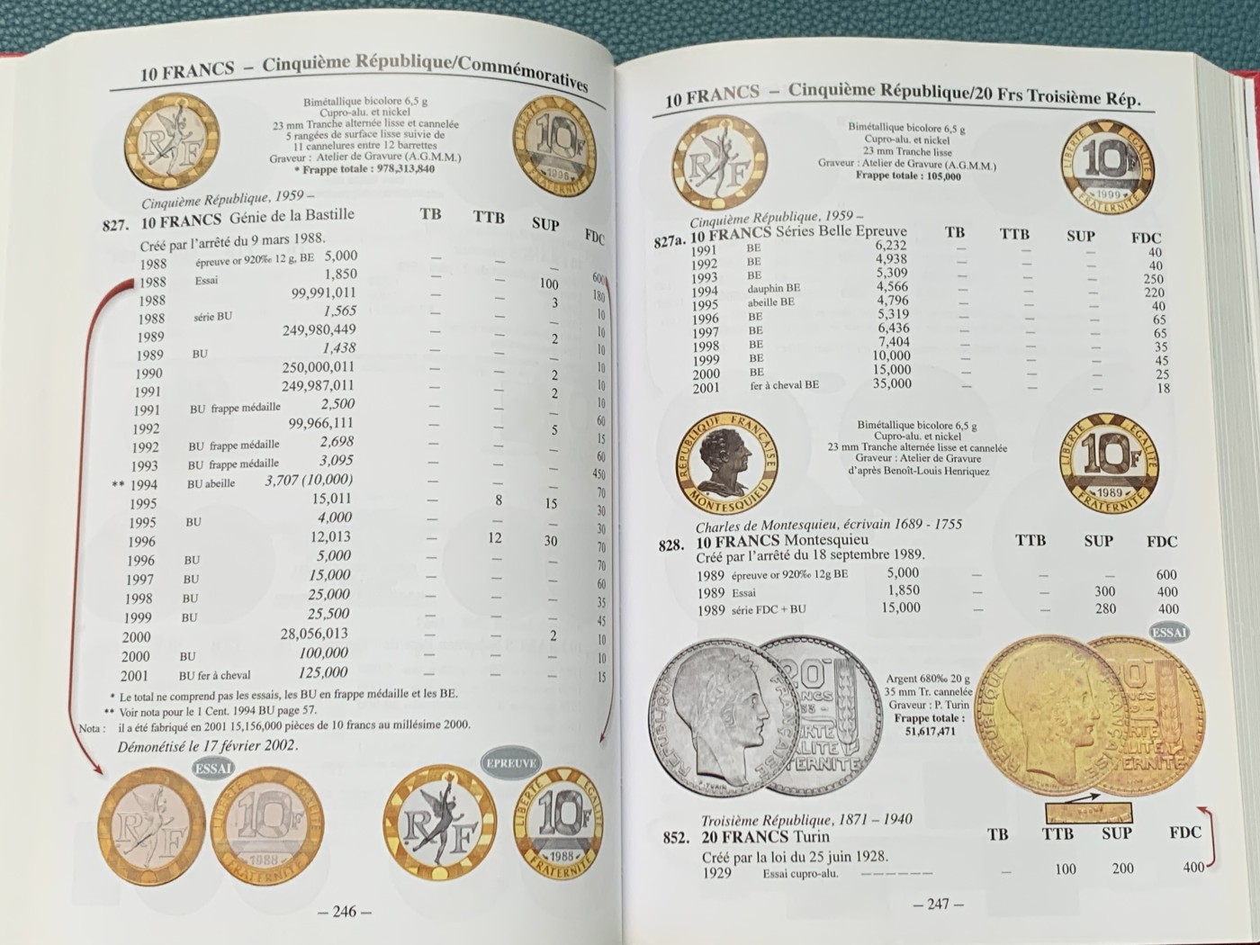 《竞宝斋》第209场-周日，周一 2场 (全场包邮) Gadoury法国硬币目录红皮书(1789-2017) 579页