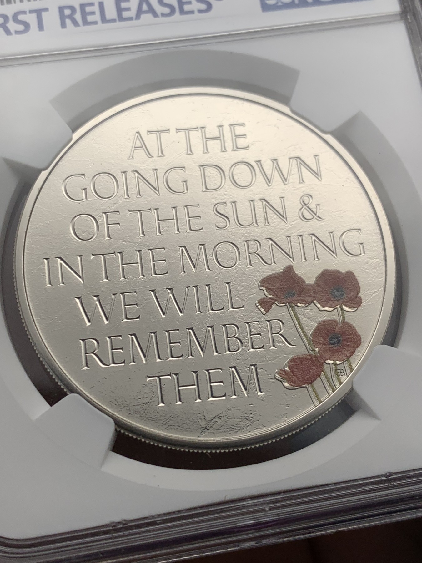 《竞宝斋》第209场-周日，周一 2场 (全场包邮) NGC MS69DPL 英国2021年5英镑阵亡将士纪念克朗币