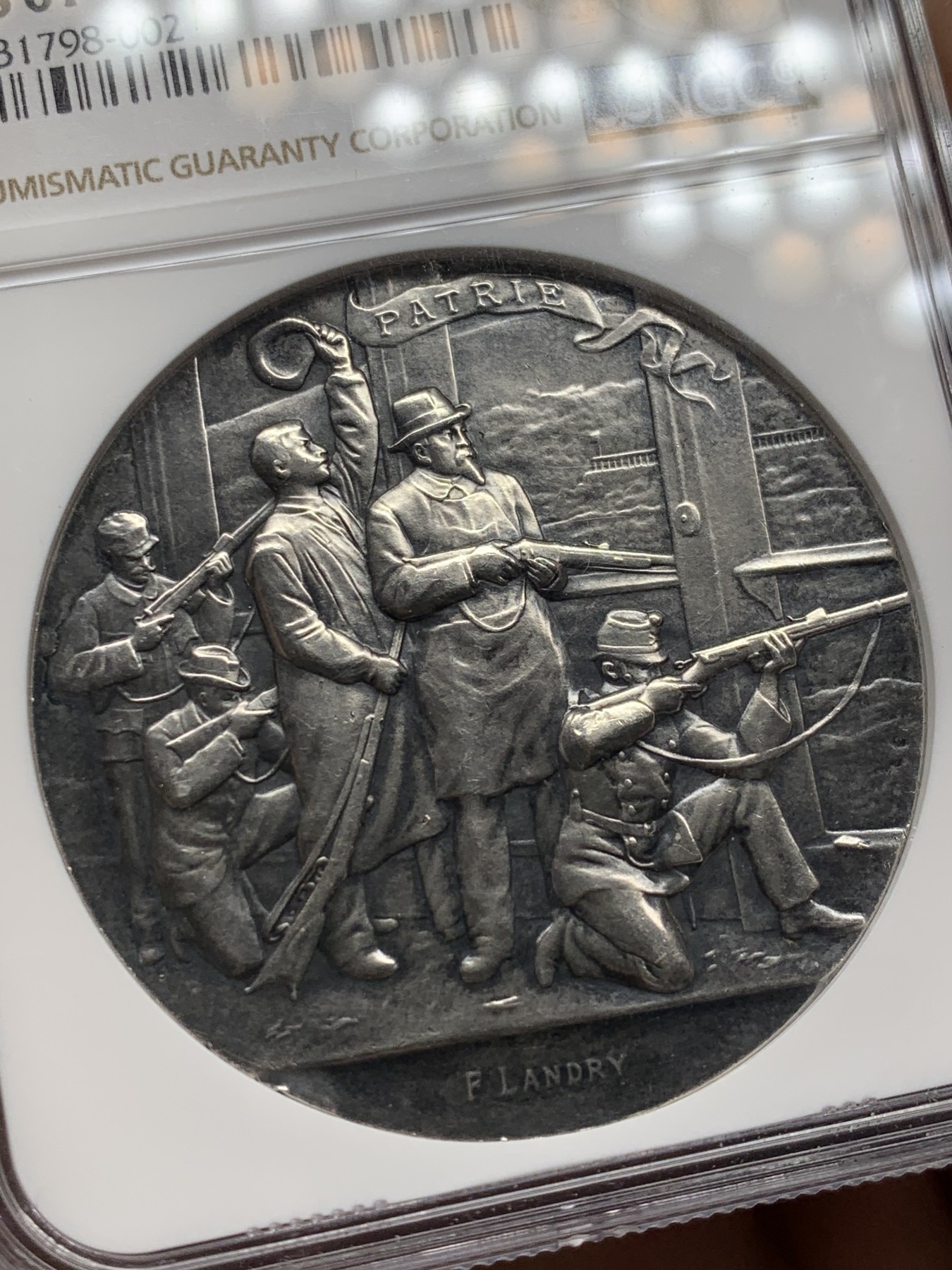 《竞宝斋》第209场-周日，周一 2场 (全场包邮) NGC MS61 热门品种 1898年 瑞士纳沙泰尔射击节银章 rich编号970C, 发行量4250枚 存世量低于500枚