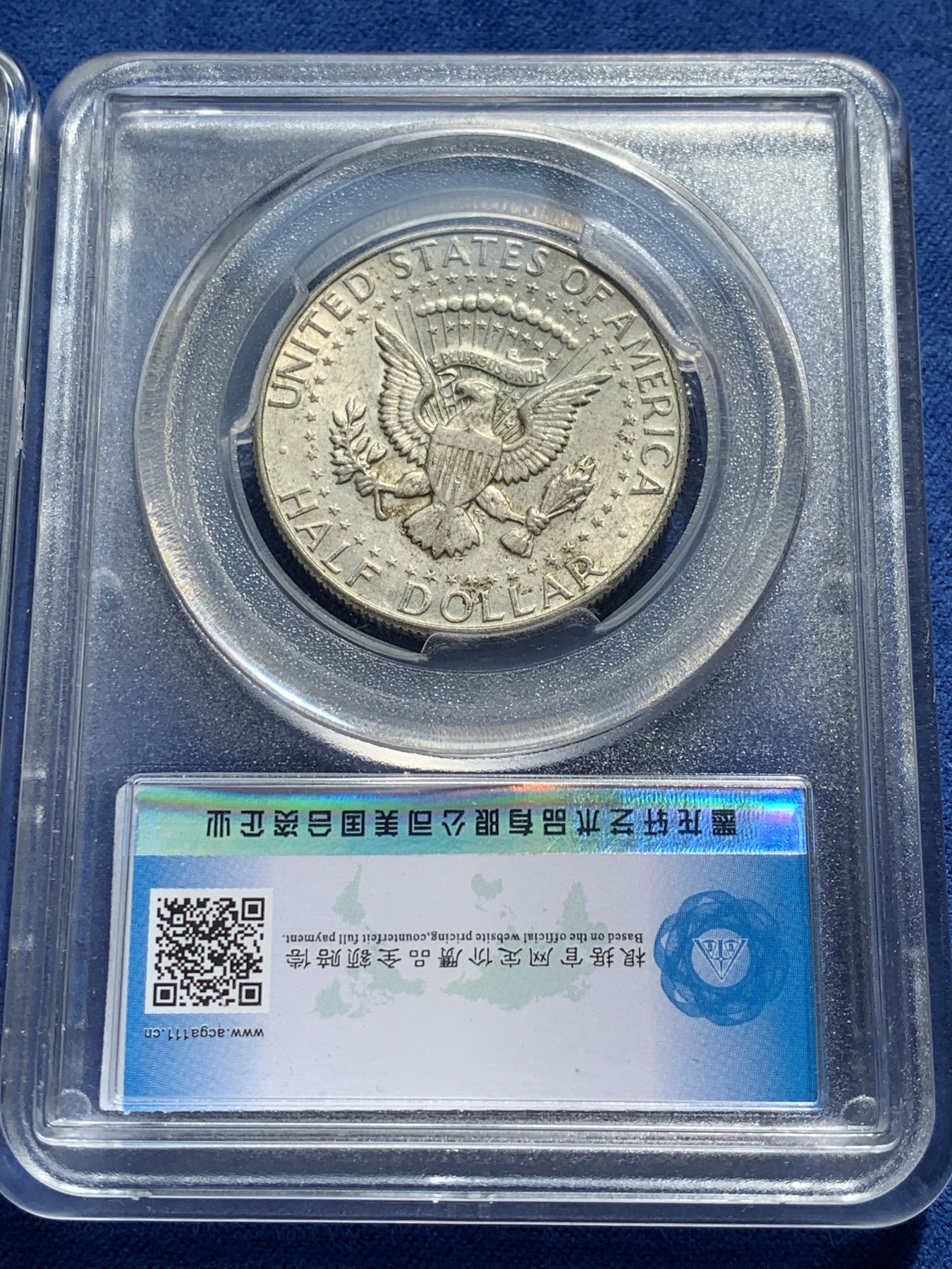 《竞宝斋》第209场-周日，周一 2场 (全场包邮) 3枚一组 1966年–1967年–1968年 美国肯尼迪50分银币 低银版