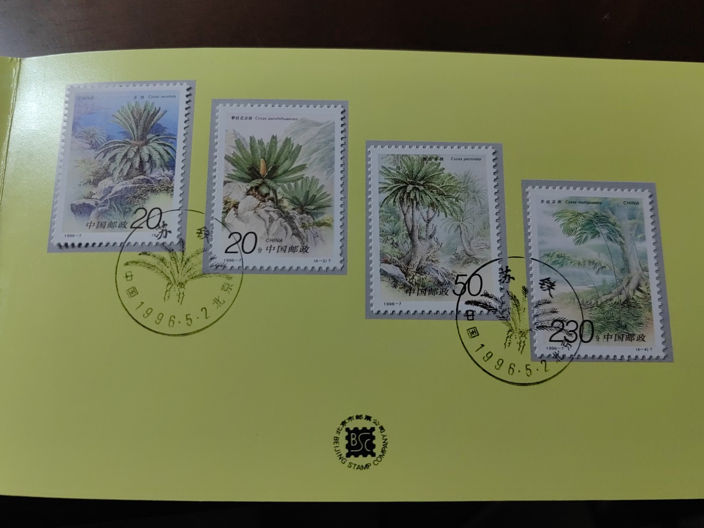 中国：纪念邮折专场（秒杀）第①⑦场 1996-7 苏铁
