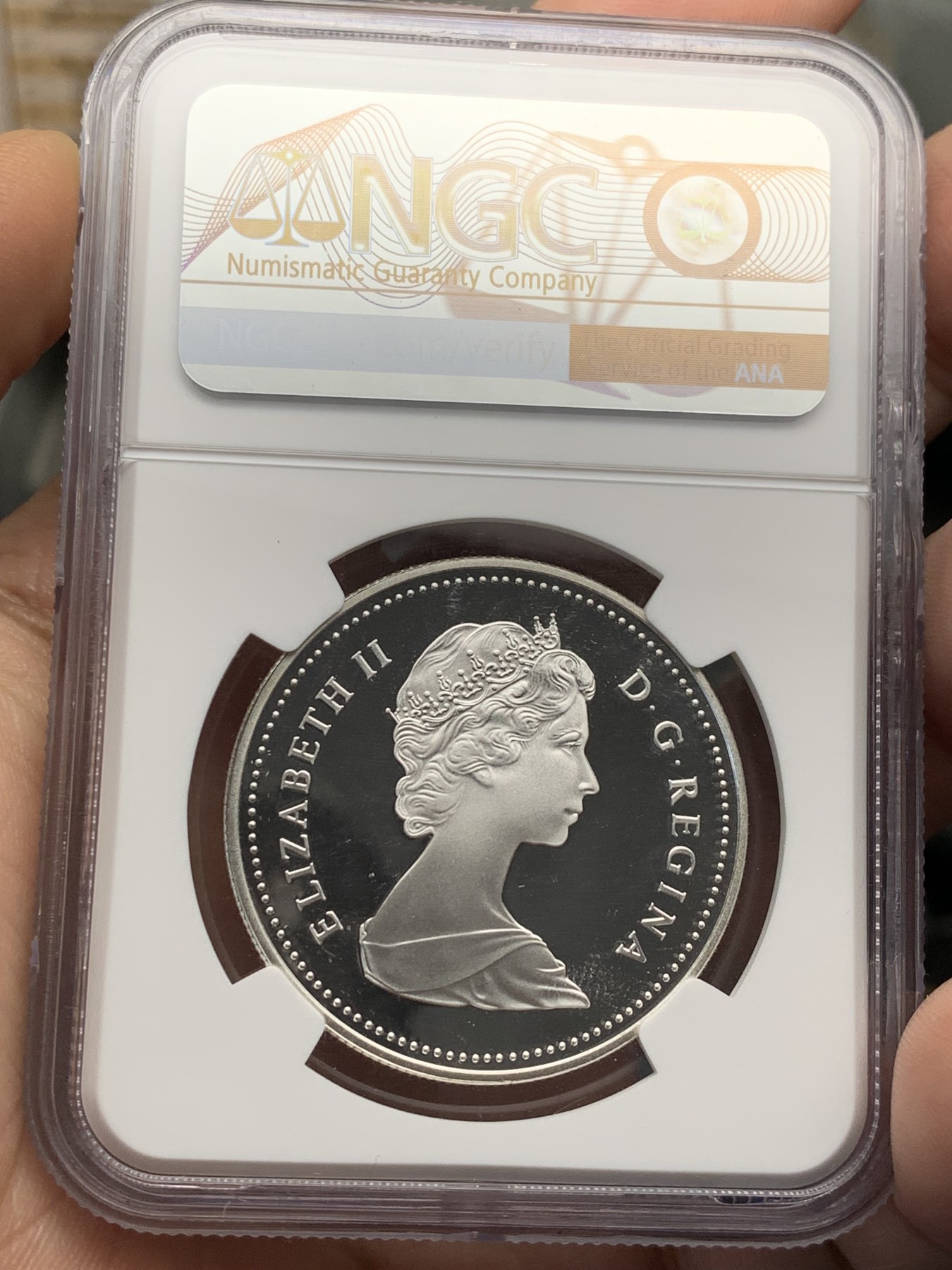 《竞宝斋》第209场-周日，周一 2场 (全场包邮) NGC PF69UC 加拿大1982年百年纪念1元银币