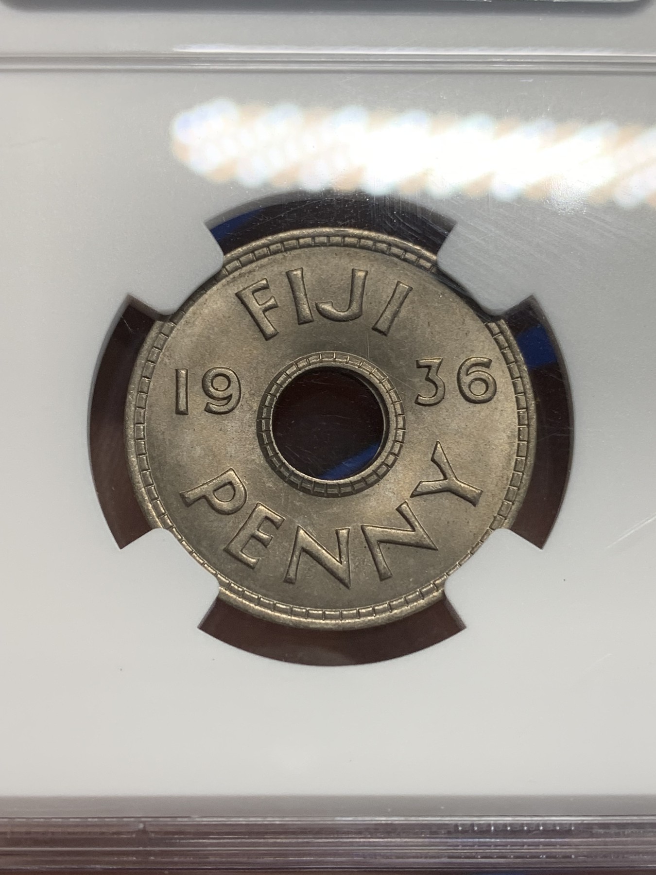 《竞宝斋》第209场-周日，周一 2场 (全场包邮) NGC-MS64 英属斐济 1936年爱德华八世1便士