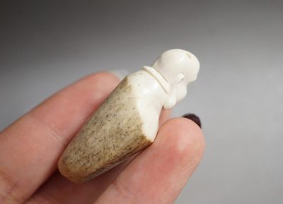 手串木器杂件｜拍卖专场 家养鹿角弥勒挂件｜4.3*2.0*1.6cm