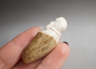 手串木器杂件｜拍卖专场 家养鹿角弥勒挂件｜4.3*2.0*1.6cm