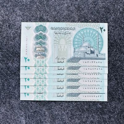 埃及2023年20镑塑料钞，1T首发冠+无4+双尾或尾8 - 埃及2023年20镑塑料钞，1T首发冠+无4+双尾或尾8