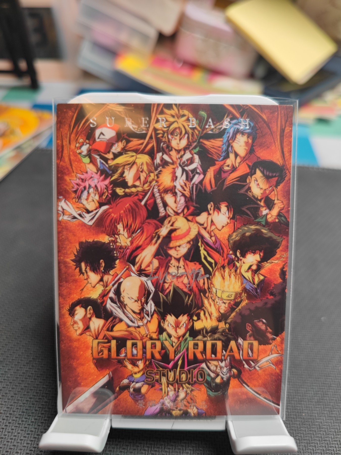 妖精的尾巴卡牌拍卖第四场 手绘卡一张，海贼王雷神，画师:luo-yz