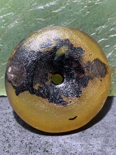 精美亚光高玉化原皮冻料天眼纹战国红玛瑙手工雕刻富贵有余平安扣一个 精美亚光高玉化原皮冻料天眼纹战国红玛瑙手工雕刻富贵有余平安扣一个