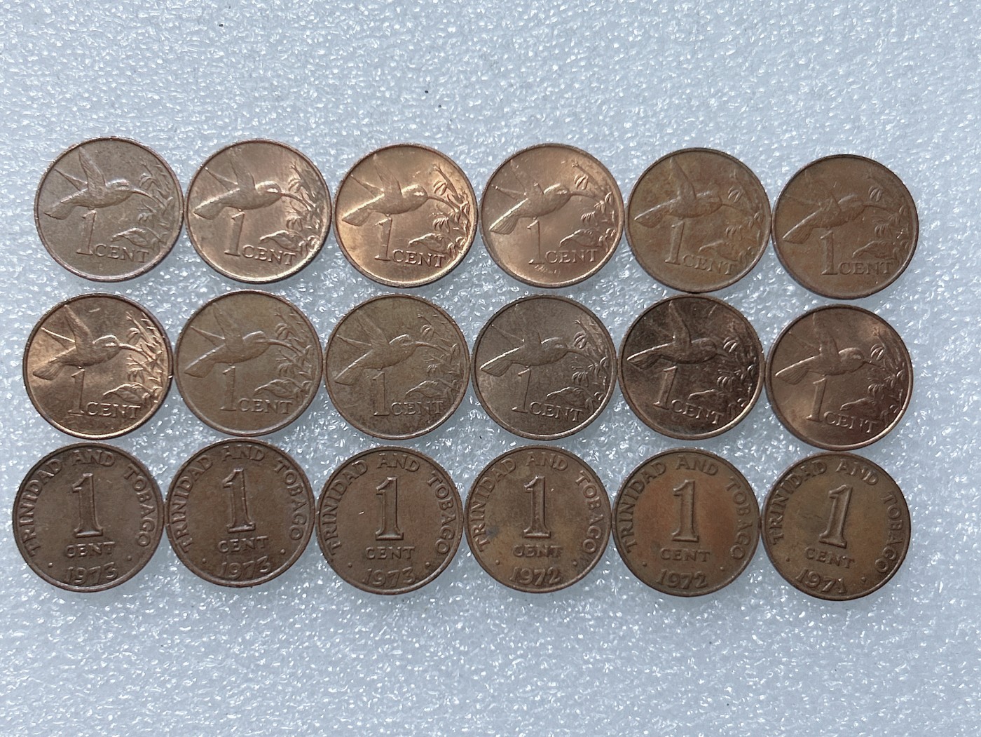 全场一元起拍 世界钱币散币专场 第33期 特立尼达和多巴哥1分铜币 18枚