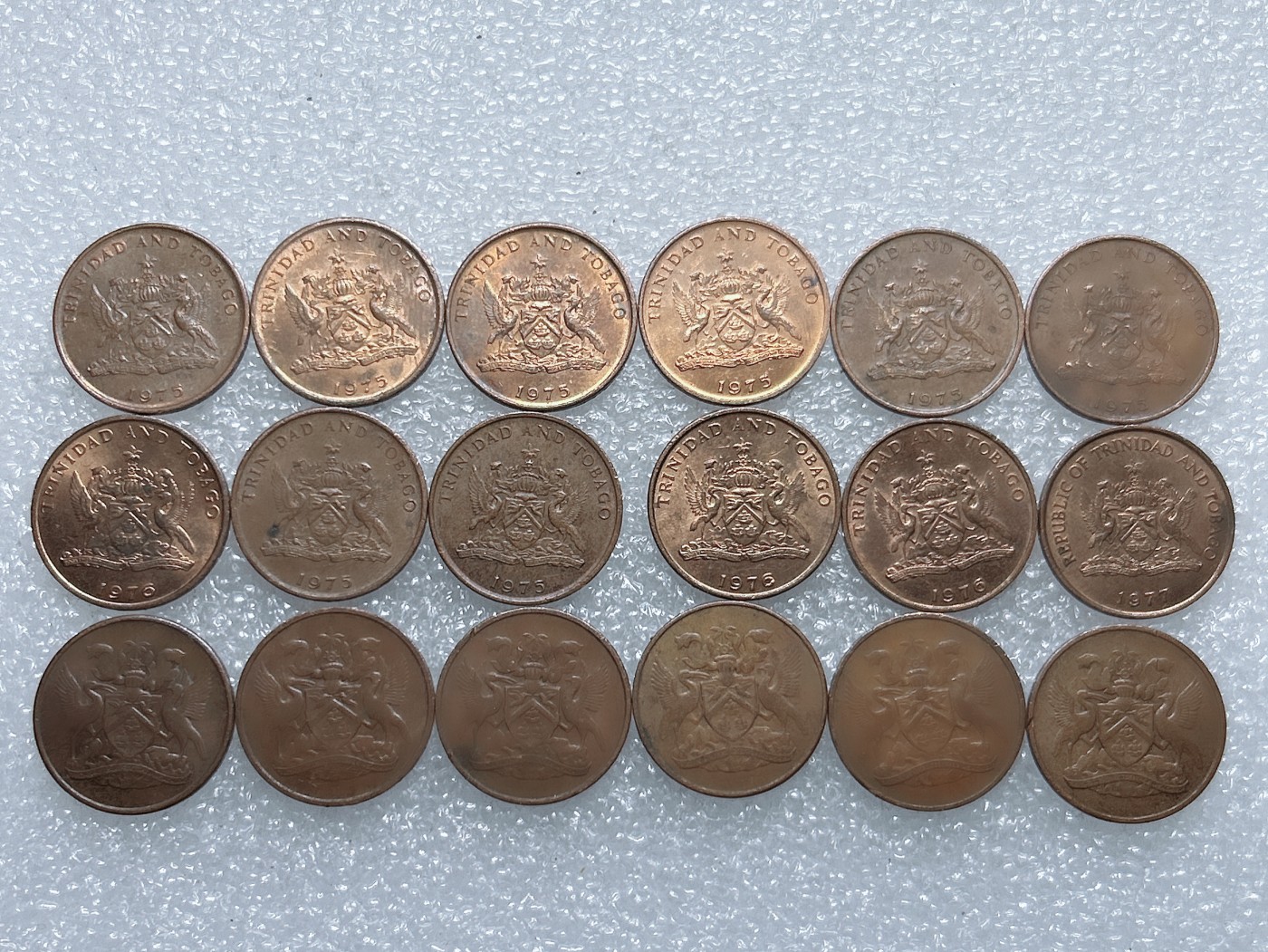 全场一元起拍 世界钱币散币专场 第33期 特立尼达和多巴哥1分铜币 18枚