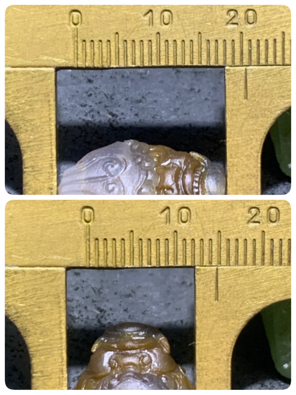 精美亚光高玉化巴西玛瑙手工雕刻兽首一体佛头三通一个