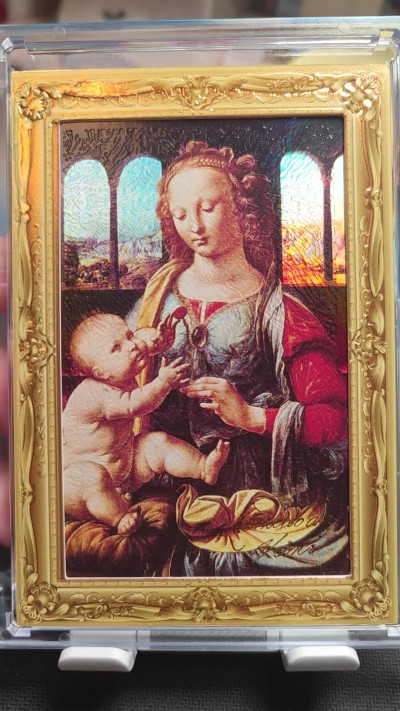 妖精的尾巴卡牌拍卖第四场 世界名画意大利达芬奇-持康乃馨的圣母