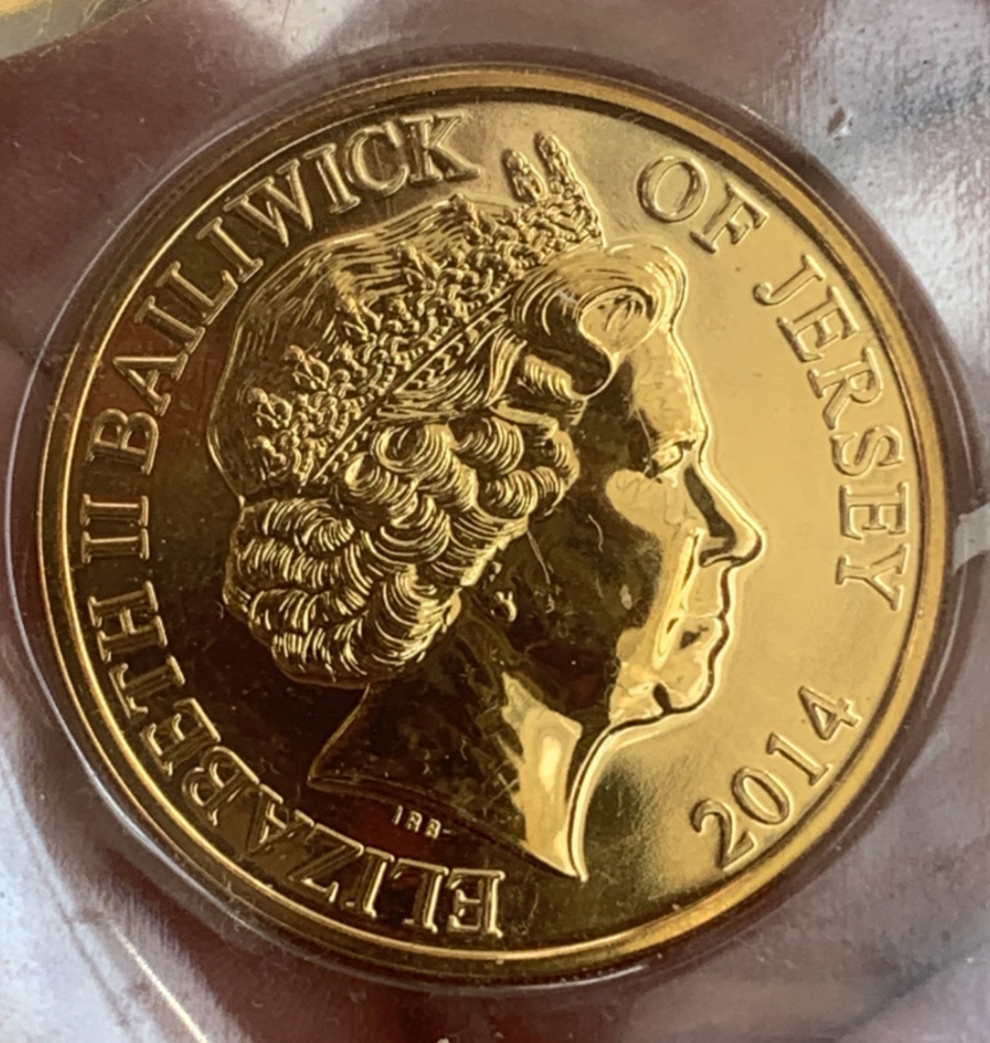 英属泽西岛2014年50便士(一个时代的反思 玛格丽特·撒切尔)彩色克朗型纪念币 