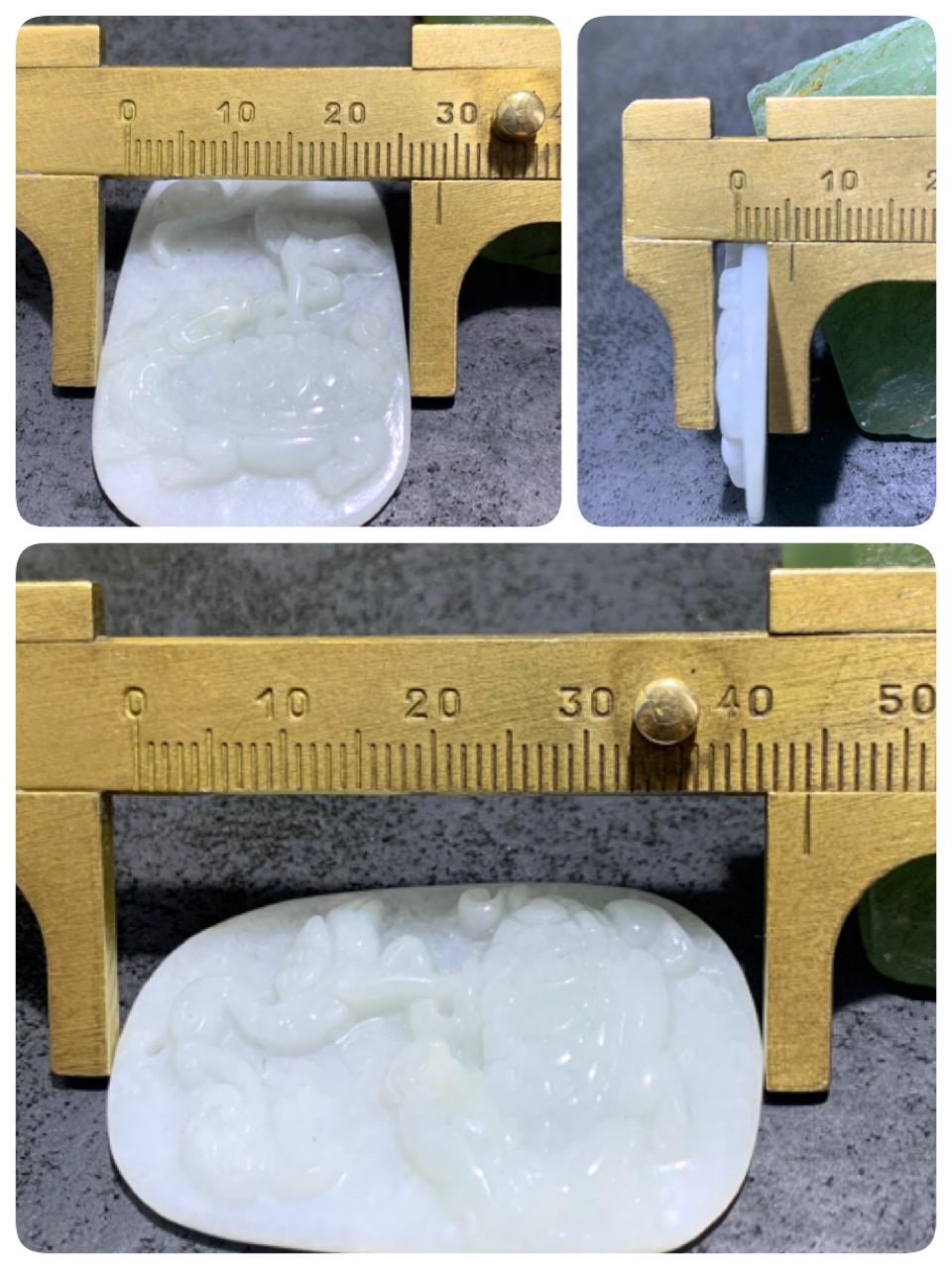 天然A货翡翠雕刻龟鹤延年牌子一个！