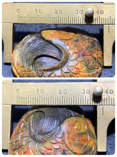 精美亚光原皮战国红玛瑙手工俏色巧雕鲤鱼打挺牌子一个 精美亚光原皮战国红玛瑙手工俏色巧雕鲤鱼打挺牌子一个