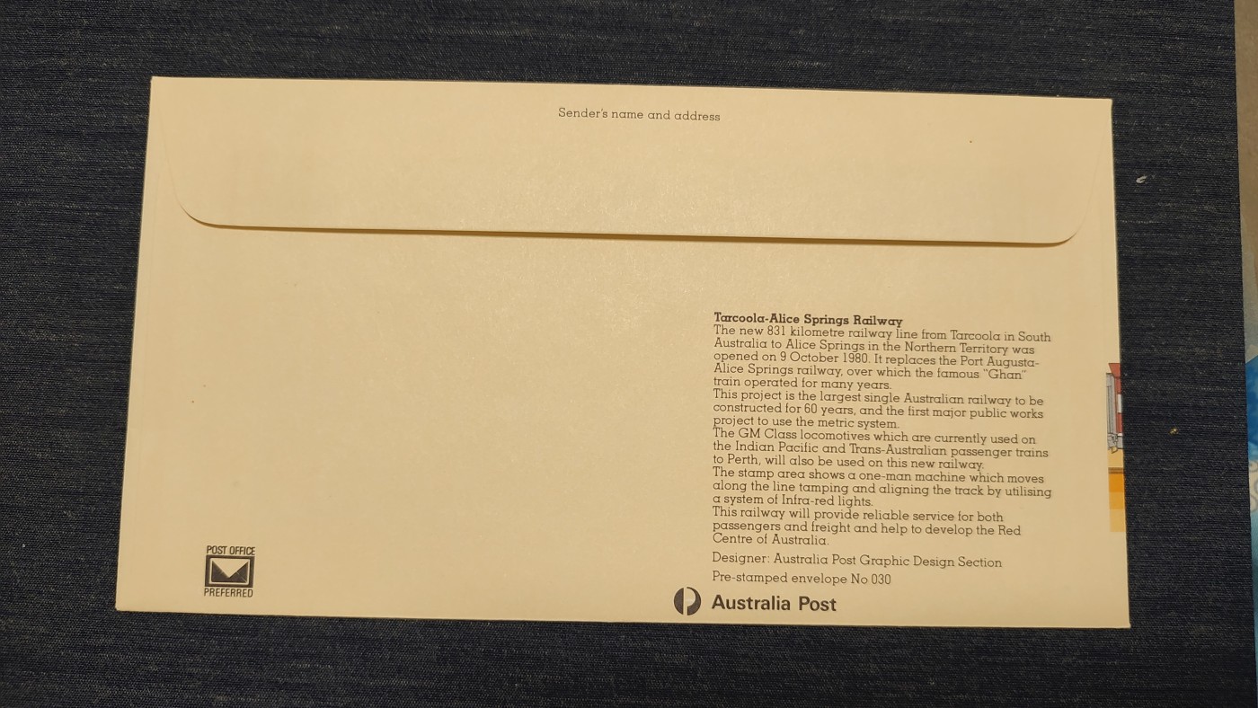 一月邮币社第七期拍卖国际邮票专场 澳大利亚火车线路新封