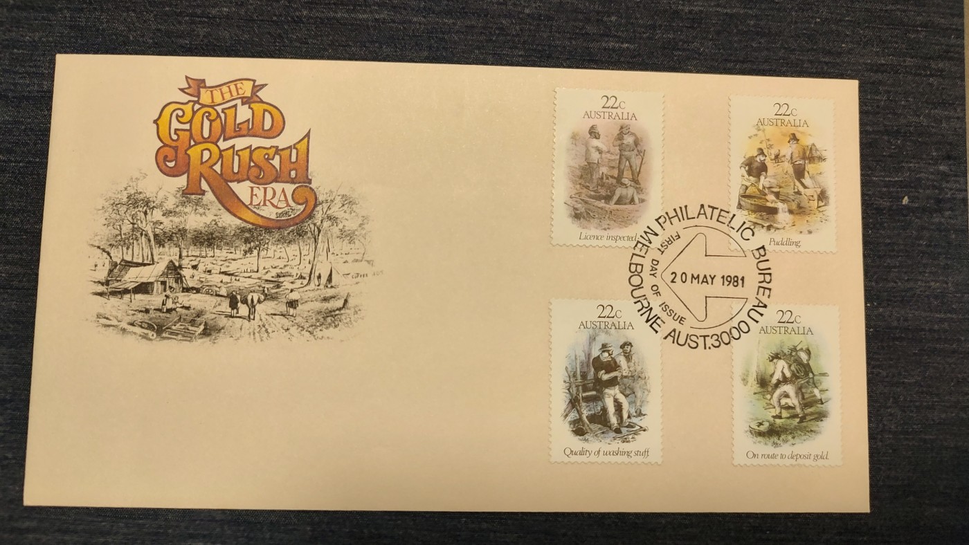 一月邮币社第七期拍卖国际邮票专场 1981年澳大利亚淘金者套票首日封