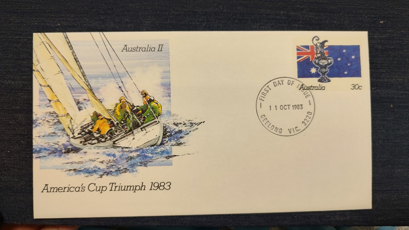 一月邮币社第七期拍卖国际邮票专场 1983年澳大利亚美国杯首日封和新封一对