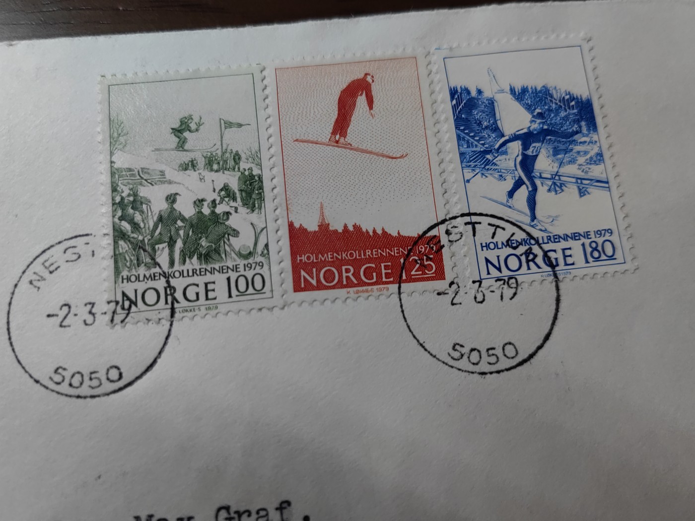 精选邮品专场（秒杀）第①⑨场 挪威  1979 体育 跳台 滑雪 跳雪 雕刻版 3全 首日封