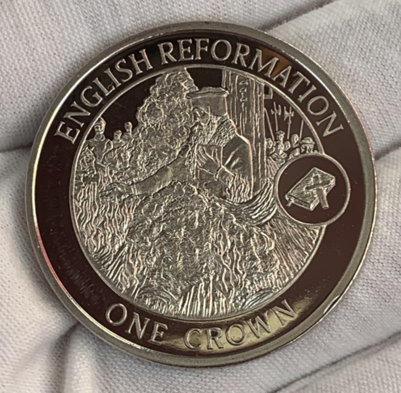 直布罗陀2009年英国历史 英语宗教改革 1克朗 铜镍克朗型纪念币 