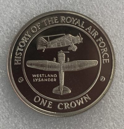 直布罗陀 2008年 英国空军 韦斯特兰 莱赛德战机 1克朗 纪念币 全新微氧化 - 直布罗陀 2008年 英国空军 韦斯特兰 莱赛德战机 1克朗 纪念币 全新微氧化