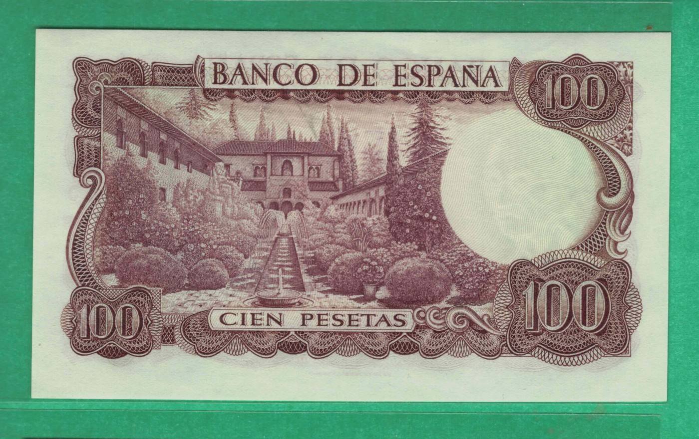 西班牙100比塞塔 1970年(1974年) P-152a 欧洲纸币 实物如图 UNC