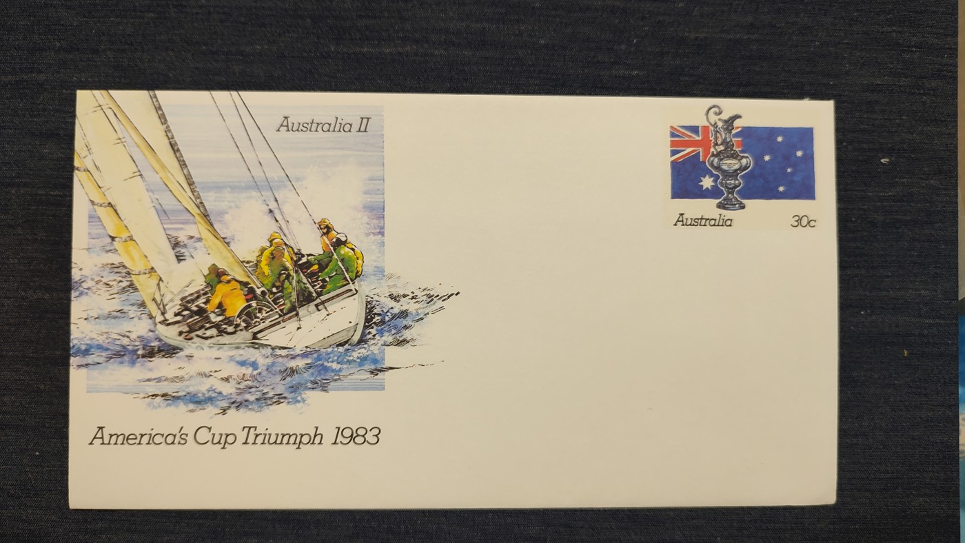 一月邮币社第七期拍卖国际邮票专场 1983年澳大利亚美国杯首日封和新封一对
