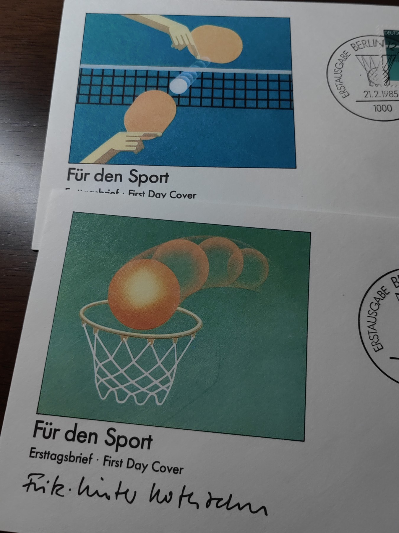 精选邮品专场（秒杀）第①⑨场 德国 柏林1985年 体育运动附捐 篮球 乒乓球 2全