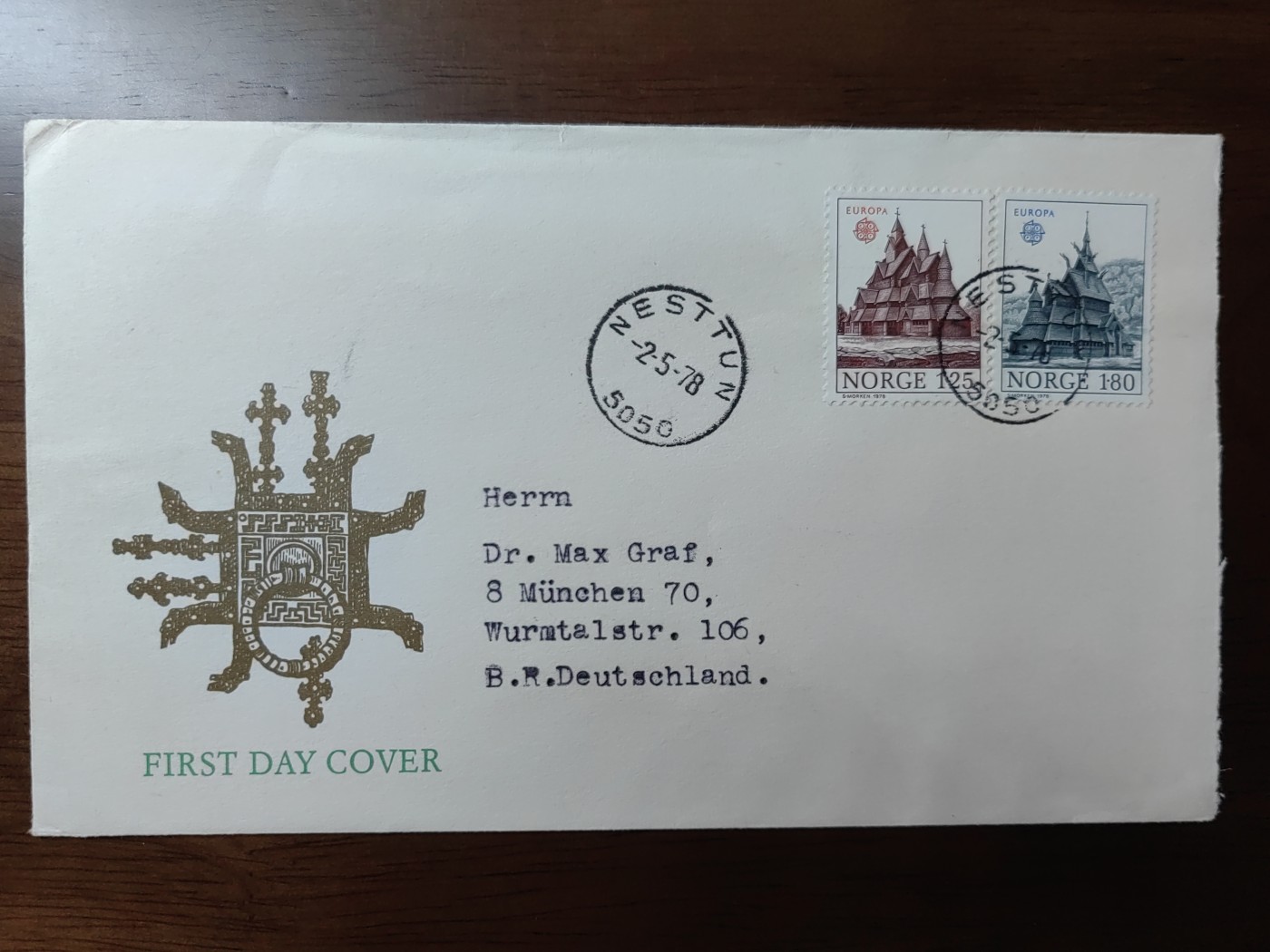 精选邮品专场（秒杀）第①⑨场 挪威1978年 哈达尔木板教堂、波尔贡木板教堂 首日封