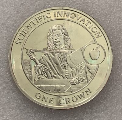 直布罗陀 2009年 英国历史回忆 科技创新 牛顿 1克朗 铜镍 纪念币  - 直布罗陀 2009年 英国历史回忆 科技创新 牛顿 1克朗 铜镍 纪念币 
