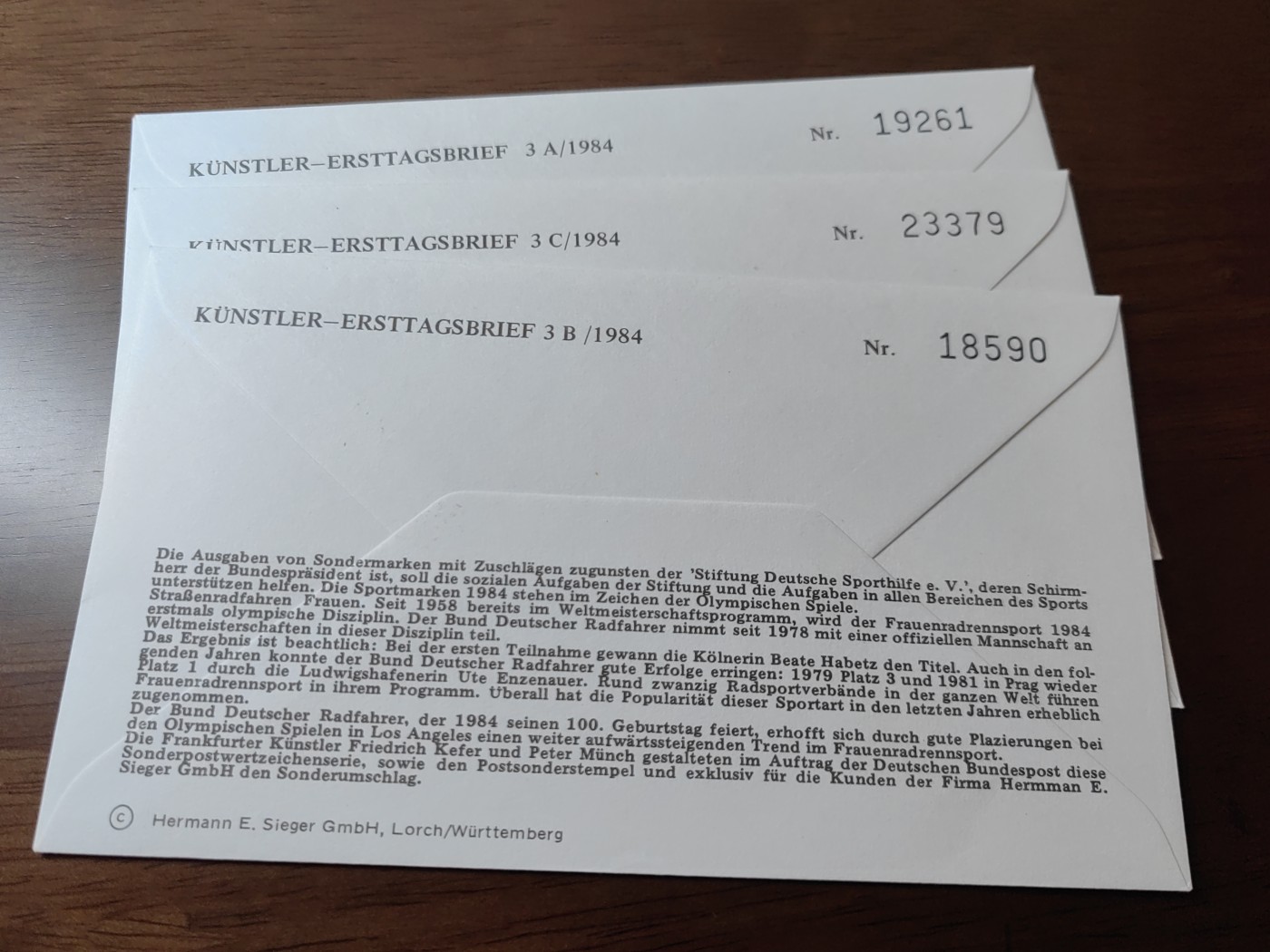 精选邮品专场（秒杀）第①⑨场 德国 西柏林1984年运动附捐·第23届奥运会体 3全