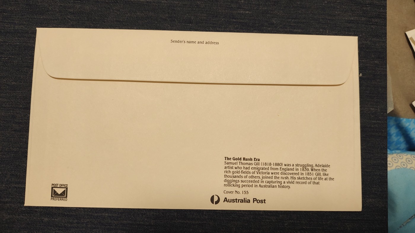 一月邮币社第七期拍卖国际邮票专场 1981年澳大利亚淘金者套票首日封