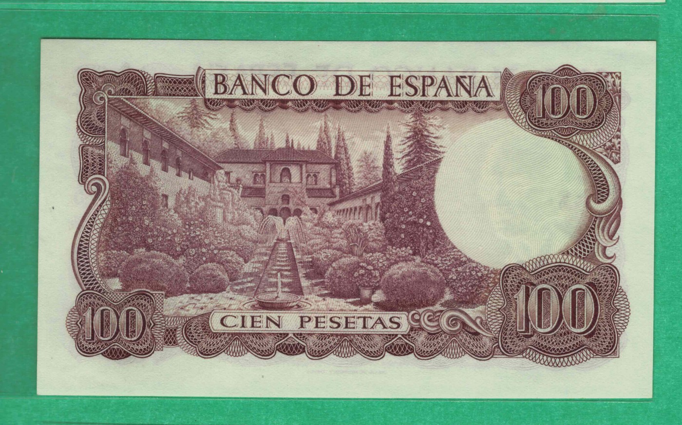 西班牙100比塞塔 1970年(1974年) 99双尾 P-152a 欧洲纸币 实物如图 UNC