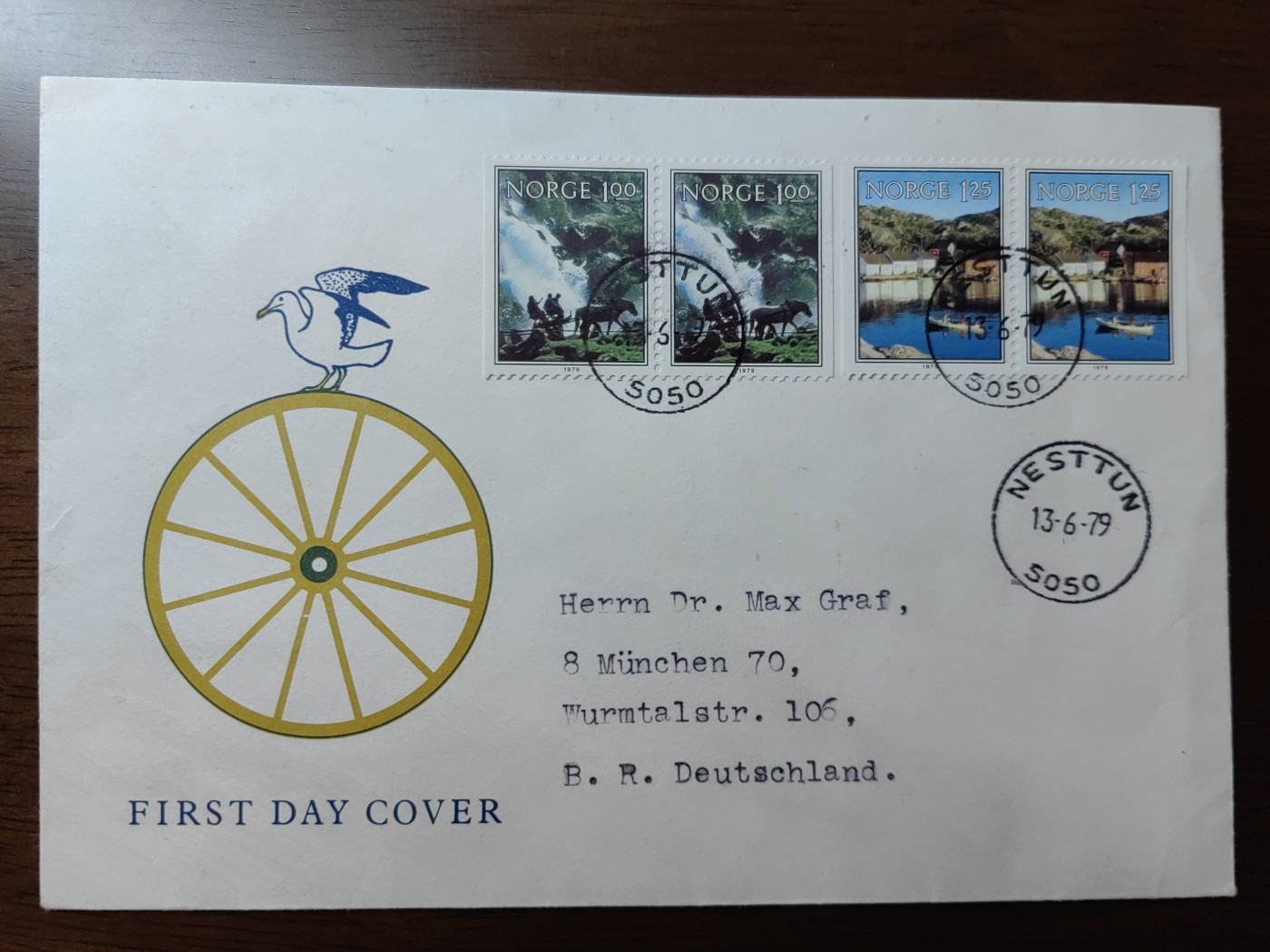 精选邮品专场（秒杀）第①⑨场 挪威 1979 旅游风光 首日封