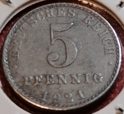 招财猫的储钱罐钱币徽章拍卖第五场 德国1921年5芬尼
