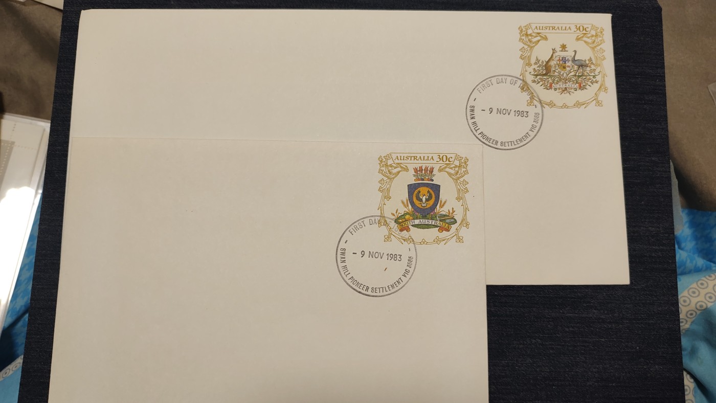 一月邮币社第七期拍卖国际邮票专场 1983年澳大利亚国徽封一对