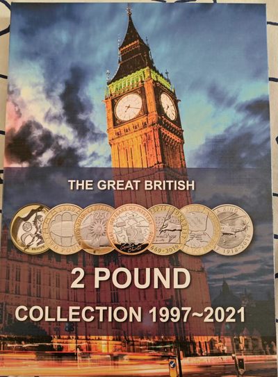 英国 1997-2021 2英镑硬币合集（部分） 送收藏册一本 - 英国 1997-2021 2英镑硬币合集（部分） 送收藏册一本