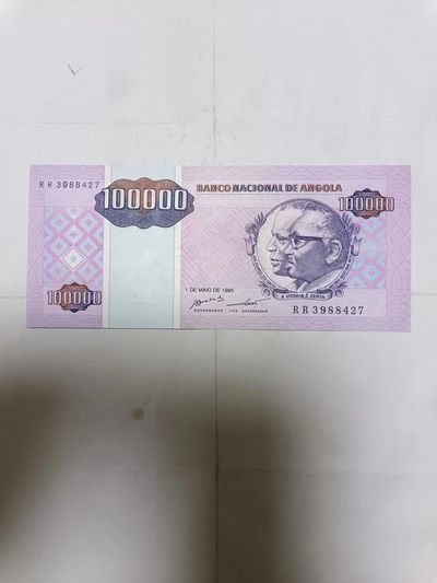 【20231030】非全新纸币第八十二场 - 安哥拉100000宽扎，全新