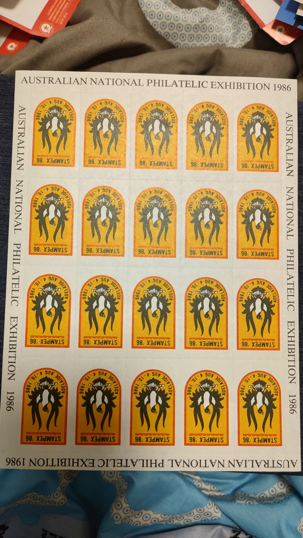 一月邮币社第七期拍卖国际邮票专场 1986年澳大利亚邮政贴纸一版