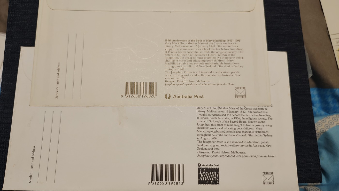 一月邮币社第七期拍卖国际邮票专场 澳大利亚女慈善封一对