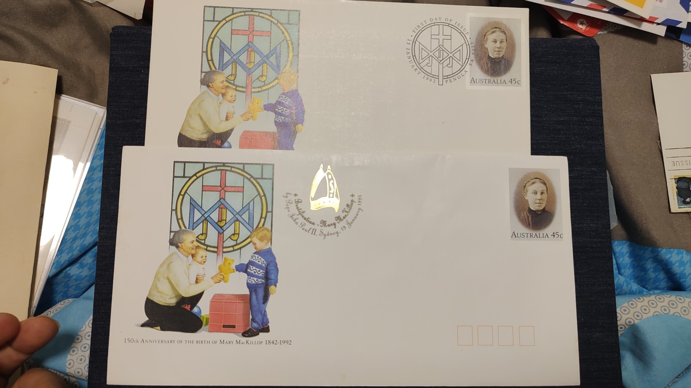 一月邮币社第七期拍卖国际邮票专场 澳大利亚女慈善封一对