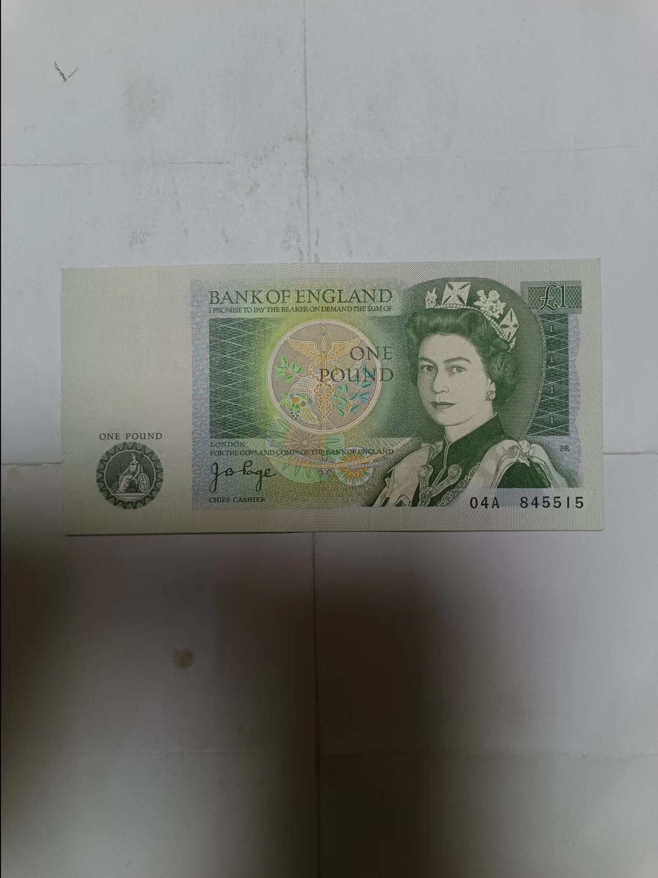 【20231030】非全新纸币第八十二场 英国D序列1镑，好品