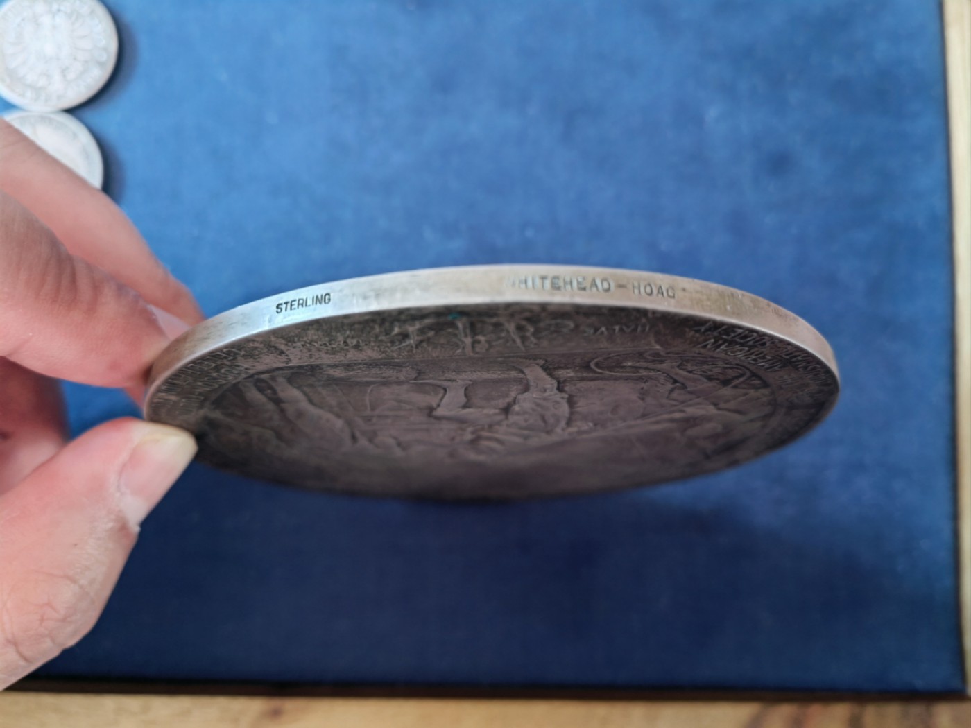 外国章牌第十八期 美利坚大银章1909哈德逊·富尔顿庆典101.5mm330g，状态很好，评级至少应该 63 分